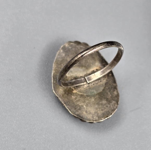 Turquoise and sterling silver vintage ring - Picture 3 of 6